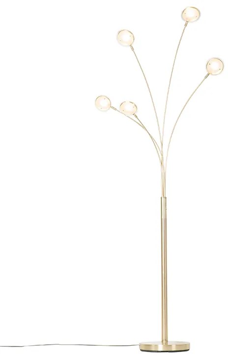 Lampa de podea de design din alamă cu LED 5 lumini - Sixties Trento