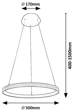 Lustră LED pe cablu Rabalux 72258 GRETE LED/32W/230V 3000K