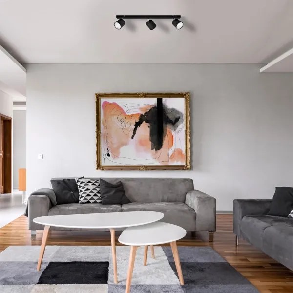 Spot PUNTA 3xGX53/10W/230V negru