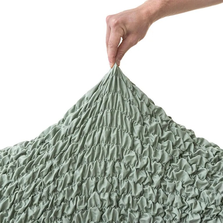 Huse bielastice FUCO bumbac bio mentă fotoliu (l. 60 - 110 cm)