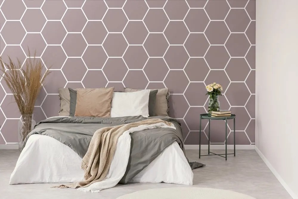 Tapet model hexagonal modern