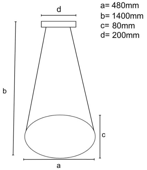 Lustră LED dimabilă pe cablu LED/65W/230V 3000-6500K auriu + telecomandă