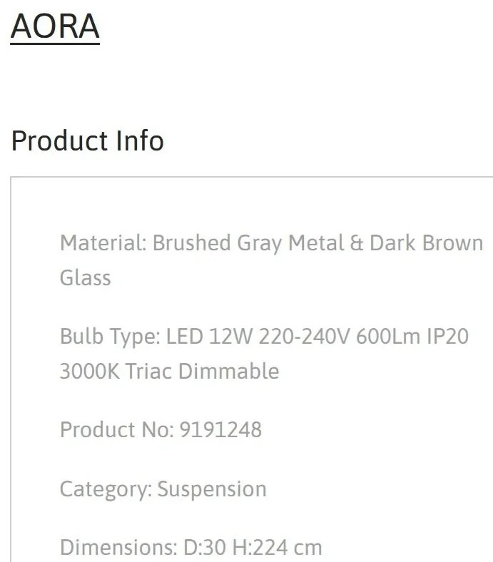 Lustra/Pendul LED design decorativ AORA, NVL-9191248