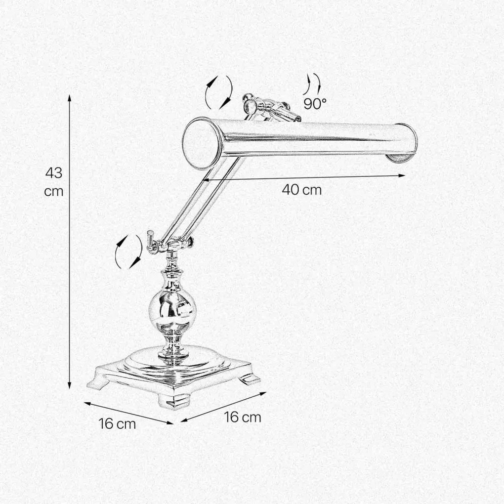 Lampa de birou din alama design clasic Executive Lamp