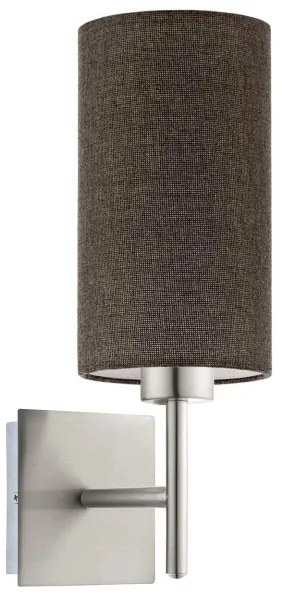 Eglo TUNJA Aplică de perete LED, 1xE27/60W/230V, crom mat/maro