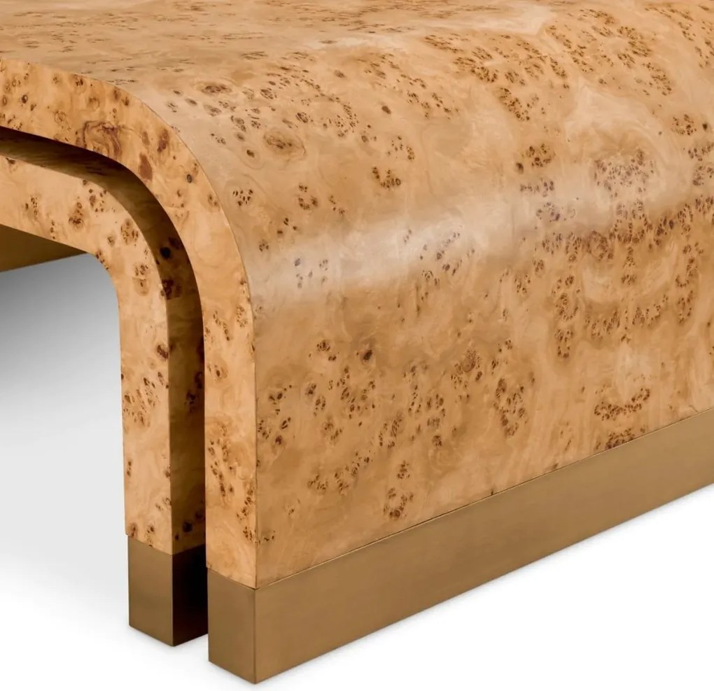 Set 3 Masute design LUX, Furnir Burl Mappa, Maro, Quinton