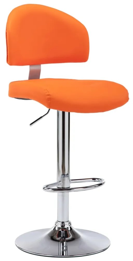 vidaXL Scaun de bar, portocaliu, piele ecologică