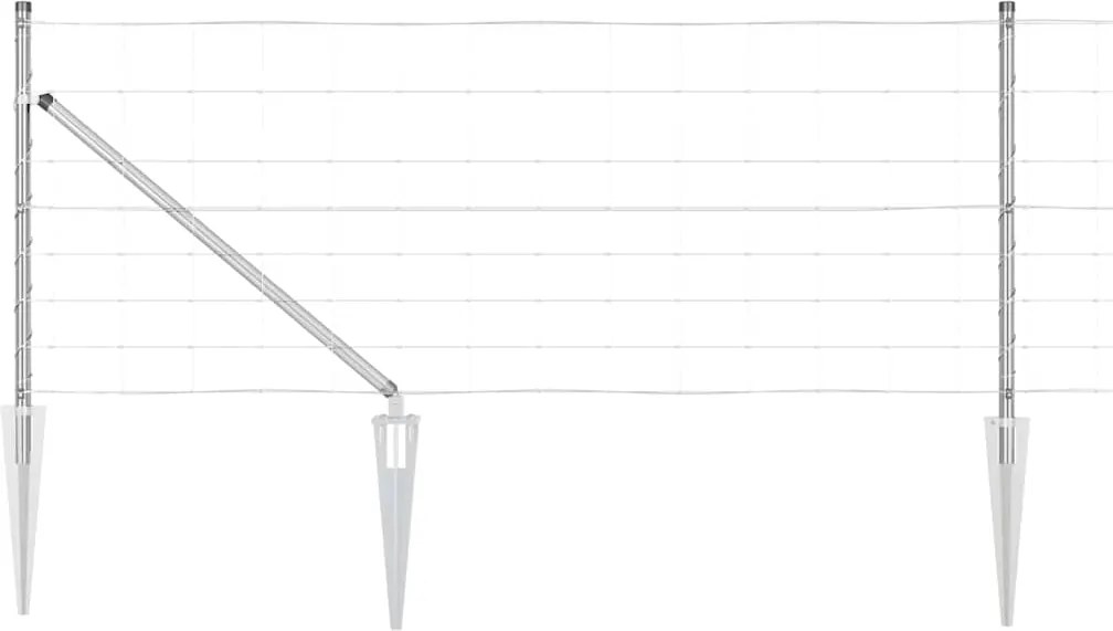 vidaXL Stâlp de gard. Galvanizat 50 x 0,8 m Oțel