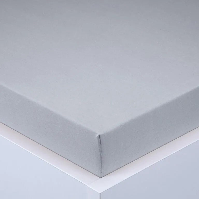 Cearşaf cu elastic jersey EXCLUSIVE gri 160 x 200 cm