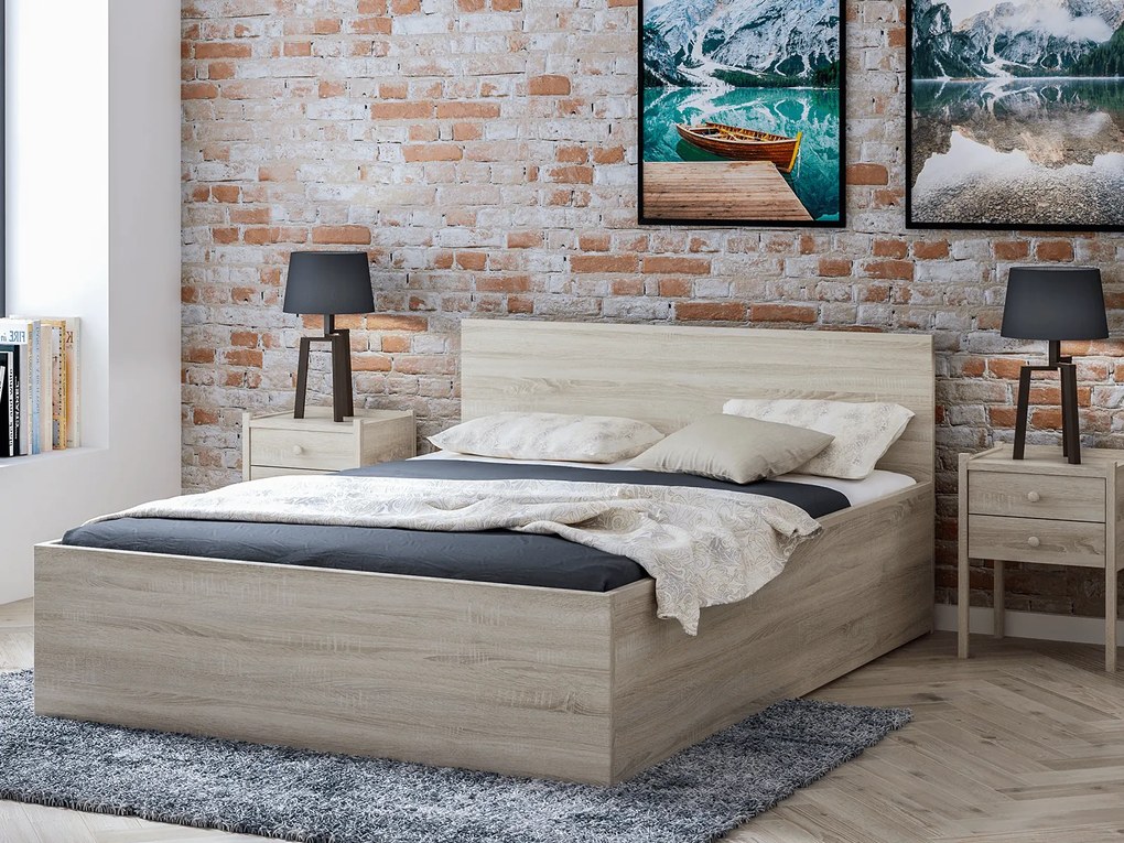 Pat DM1 120x200 stejar Sonoma cu somieră