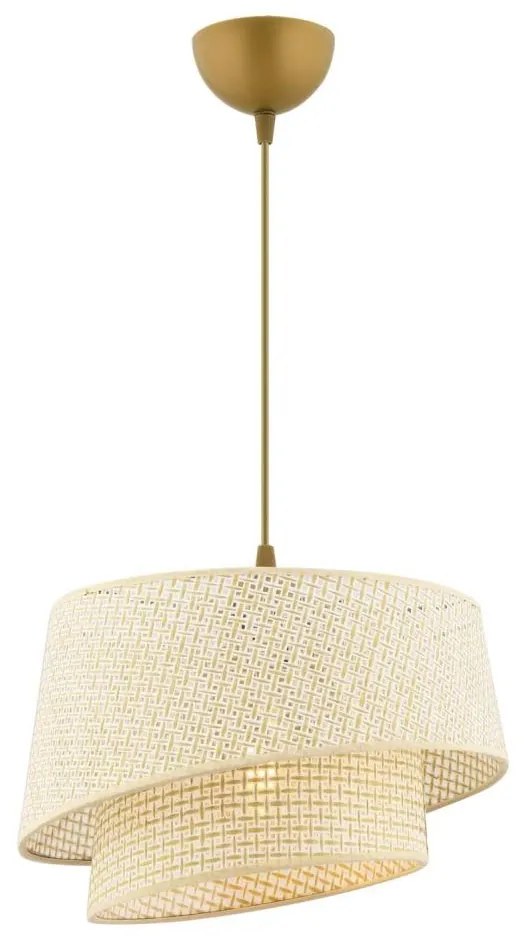 Lampă suspendată pe cablu BARETTE 1xE27/60W/230V, crem