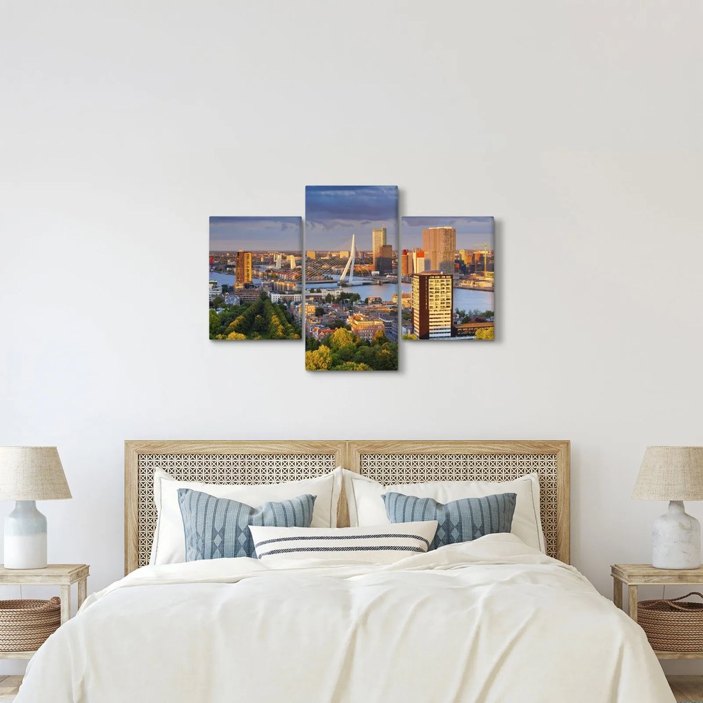 Tablou - Panorama Rotterdamului, Țările de Jos (90x60 cm)