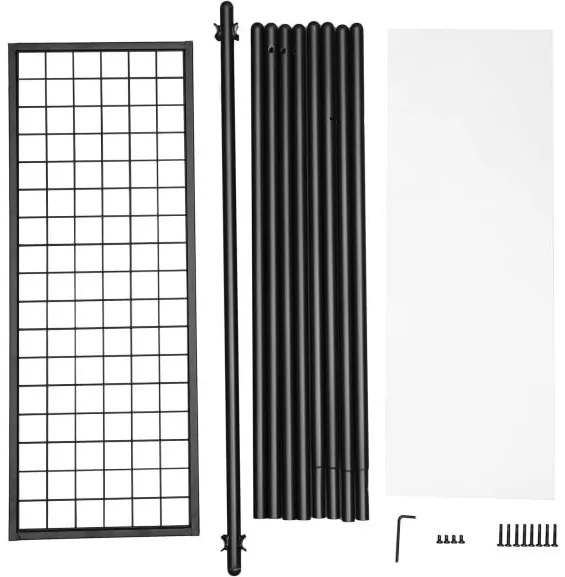 Suport Din Metal Cu Sina Pentru Haine, Negru Mat, 92.5 Cm