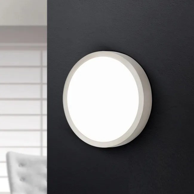 Aplica LED de perete sau tavan, Bully 14cm satin chrome