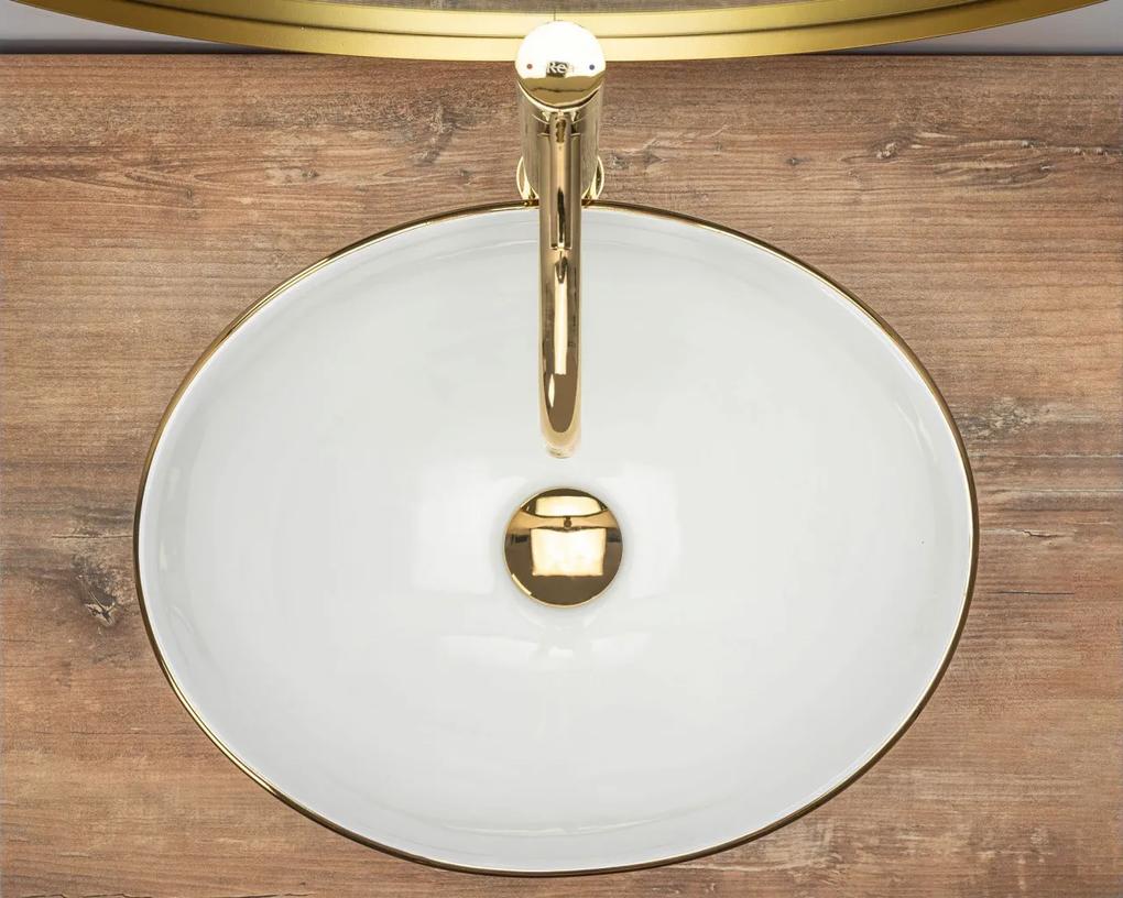Lavoar Sofia Gold Edge ceramica sanitara - 41cm