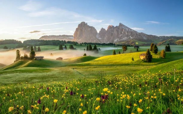 Fotografie Seiser Alm, Dolomite Alps, Italy, Europe, Achim Thomae