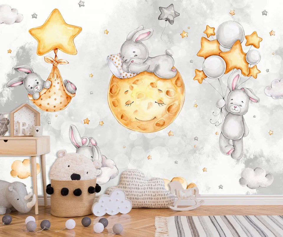 Fototapet pentru copii - Iepurasii somnorosi