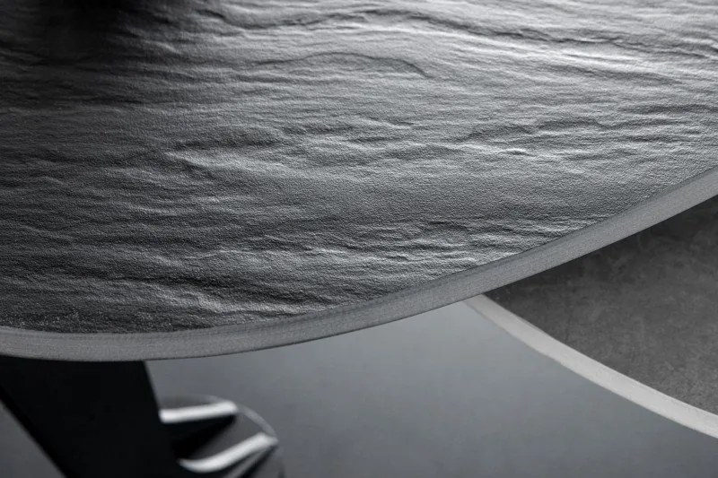 Masuta de cafea moderna cu doua blaturi rotative din ceramica Movement 160cm