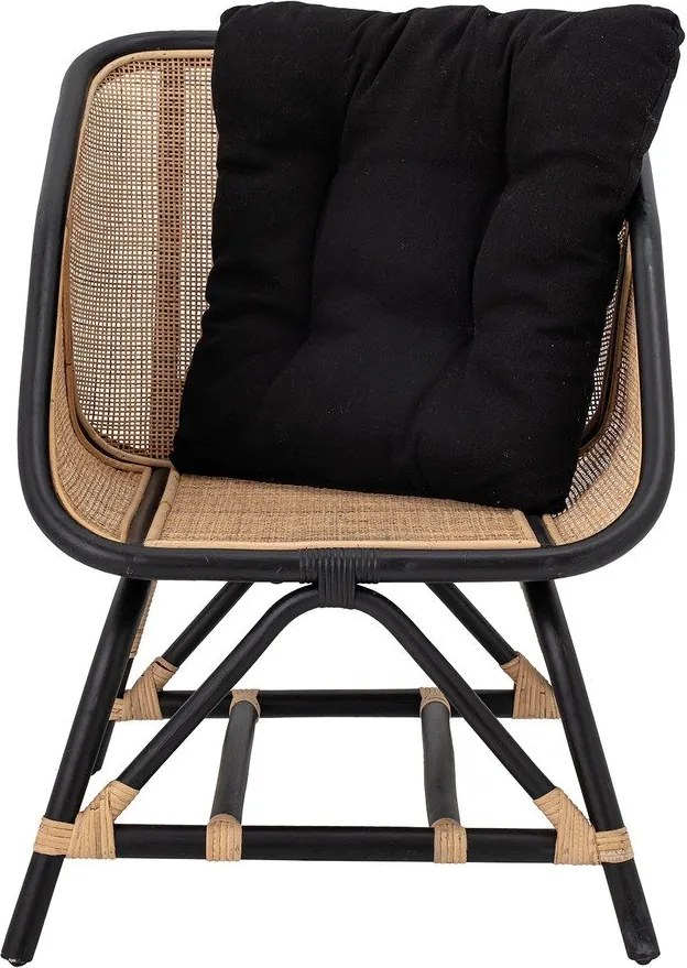 Fotoliu negru-bej țesut Loue - Bloomingville