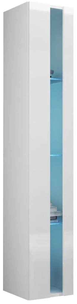 Vitrină 180 New Ziggy (Alb + Alb lucios). Promo -17%. 1070631