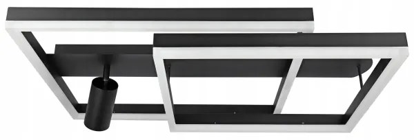 Plafonieră LED 38W/230V + 1x GU10/30W, neagră
