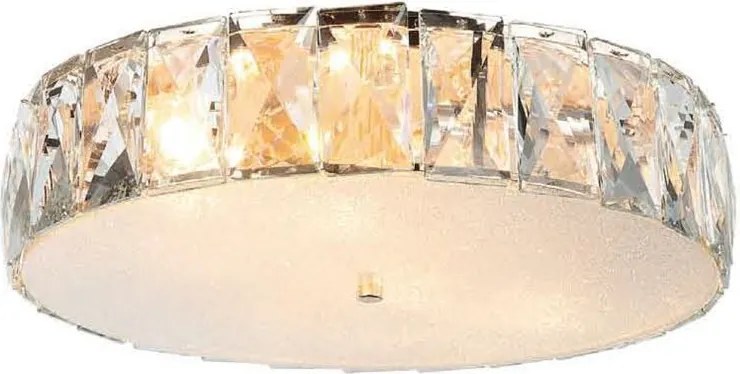 Plafoniera diametru 55cm, aurie cu cristale de sticla Intero