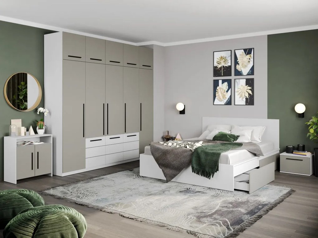 Dulap Inalt Casmir / Alb 2.5m Soares