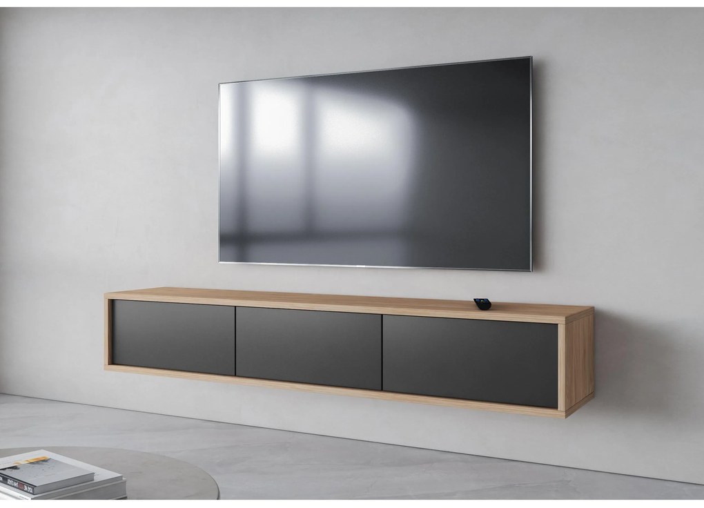 Masă TV Fiora 38 (stejar uleios + antracit). 1066459