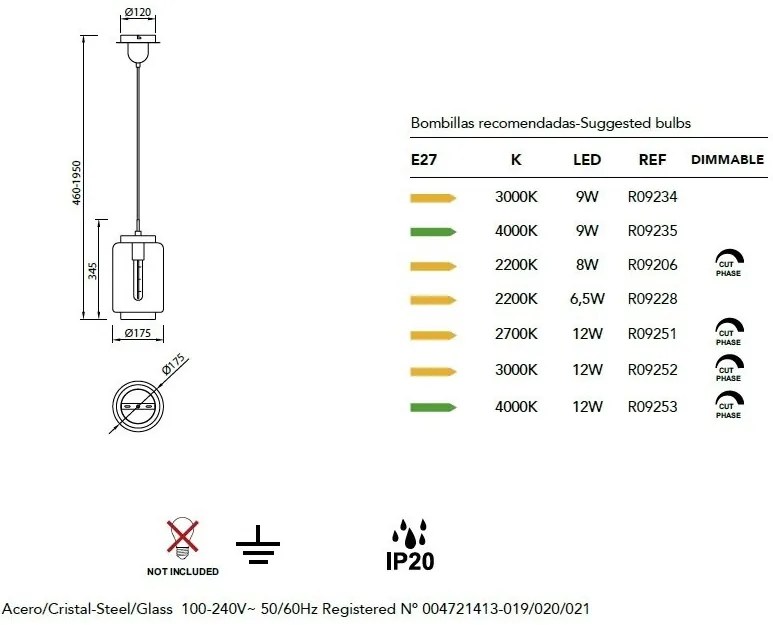 Pendul modern design decorativ JARRAS Xs cupru