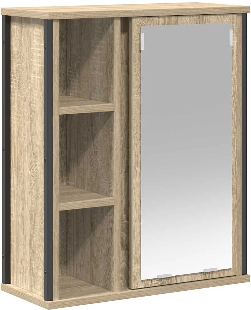 vidaXL Dulap de baie cu oglindă Stejar Sonoma 50x21x60 cm