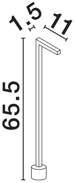 Stalp LED iluminat exterior modern IP65 PIPE H-65,5cm negru