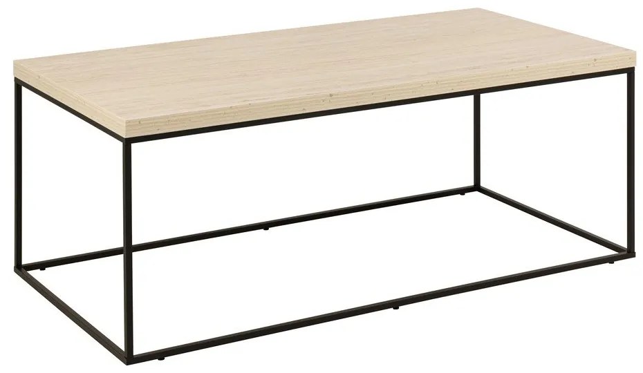 Măsuță de cafea bej cu blat cu aspect de marmură 55x110 cm Barossa – Actona