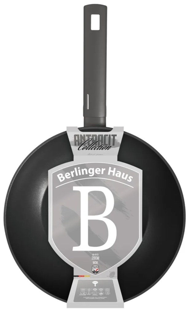 Tigaie wok 28 cm Anthracite Berlinger Haus - BH 8123