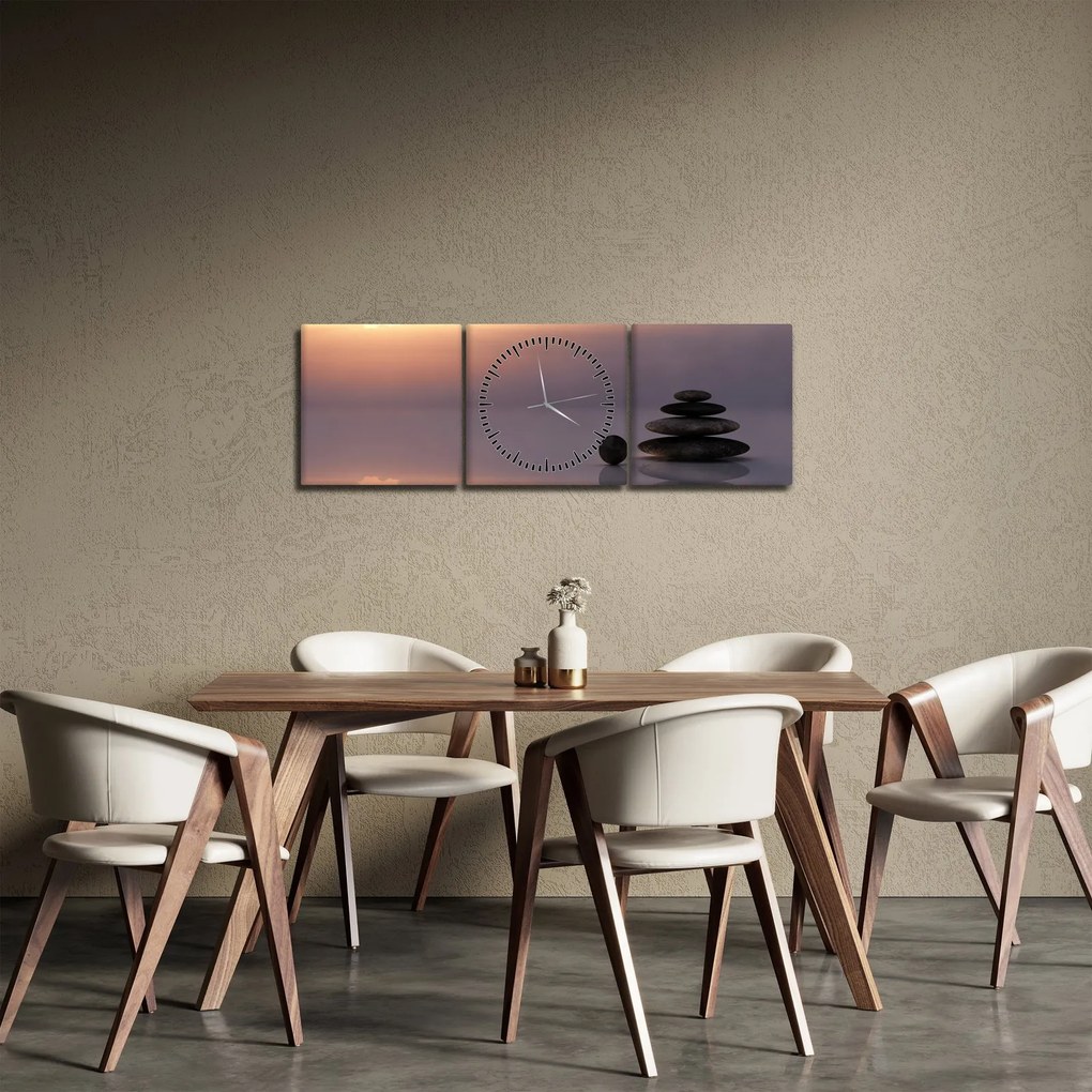 Tablou - Echilibru (cu ceas) (90x30 cm)