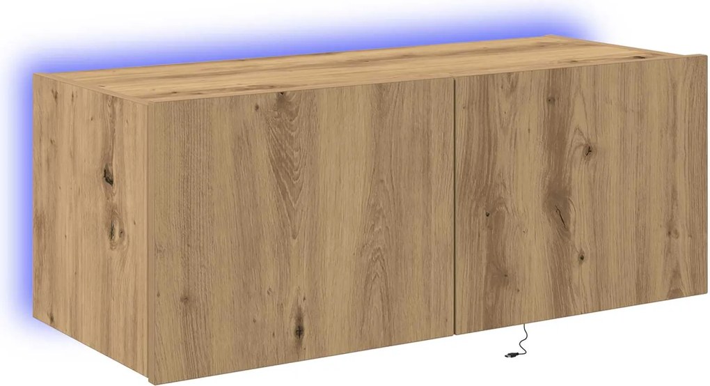 vidaXL Dulap TV de perete Pe perete Stejar Artizanal 80 x 35 x 31 cm