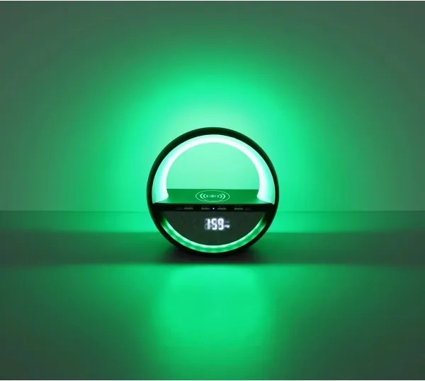 Globo 39907S - Lampă de birou reîncărcabilă LED RGBW Dot cu difuzor SOUNDRA LED/3,5W/5V 1800 mAh