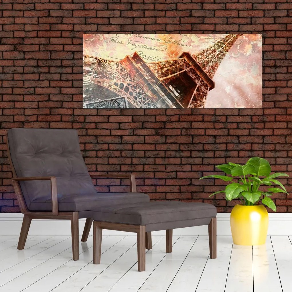 Tablou - Turnul Eiffel în stil vintage (120x50 cm)