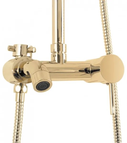 REA-P7006 - Set de duș LUIS cu baterie, auriu