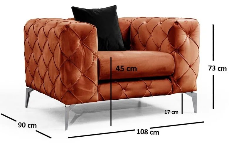 Fotoliu portocaliu Como – Artie