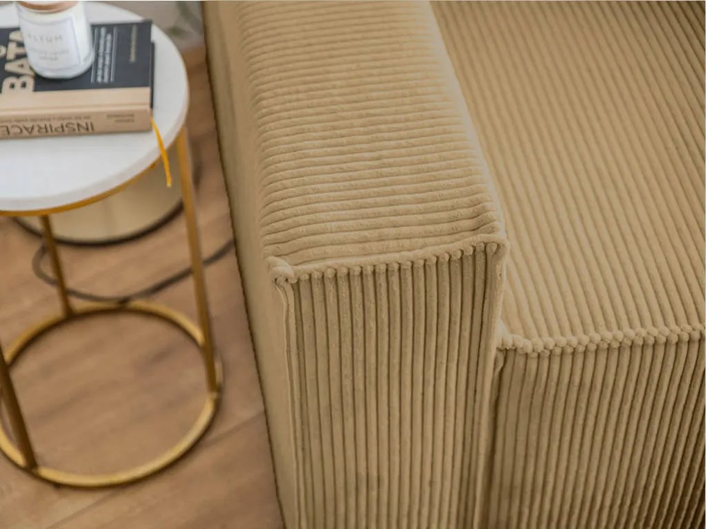 Fotoliu cu taburet SMART SET, mustariu
