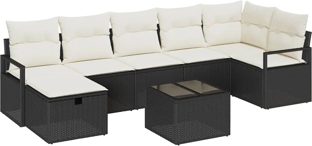 vidaXL Set de canapea cu pernă 4 pcs poliratan