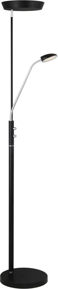 Halo Design 716067 - Lampă de podea LED dimabilă VEGAS LED/20W/230V + LED/5W, negru/crom