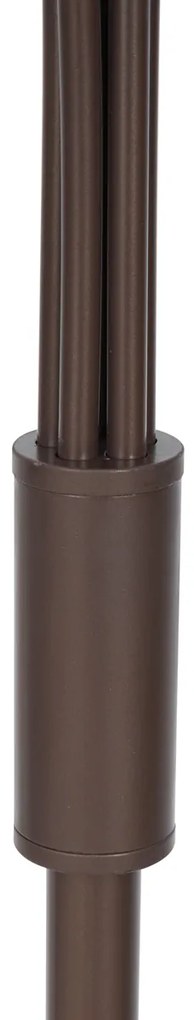 Lampă de podea de design bronz cu sticlă bronzată cu 5 lumini - Atena