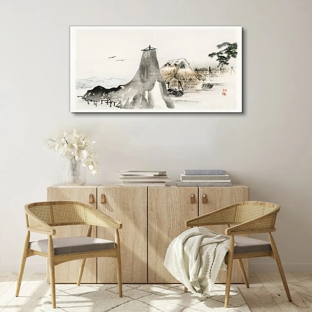 Tablou canvas Cabana Arbore Păsări de mare