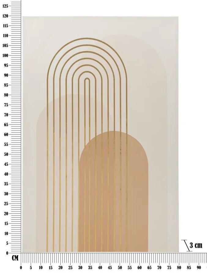 Tablou decorativ multicolor din lemn de Pin si panza, 80x3x120 cm, Shine-A Mauro Ferretti