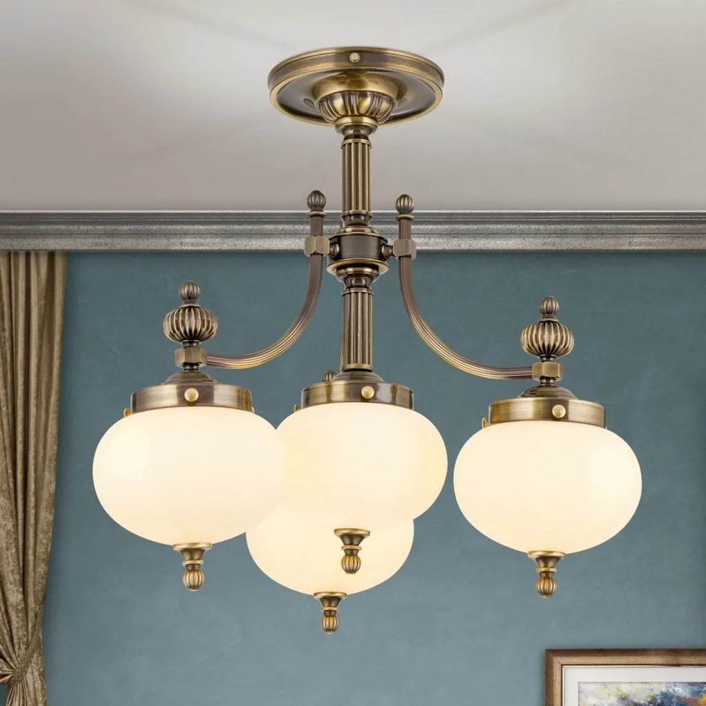 Lustra aplicata eleganta stil clasic Nostalgie 4L patina/ champagne