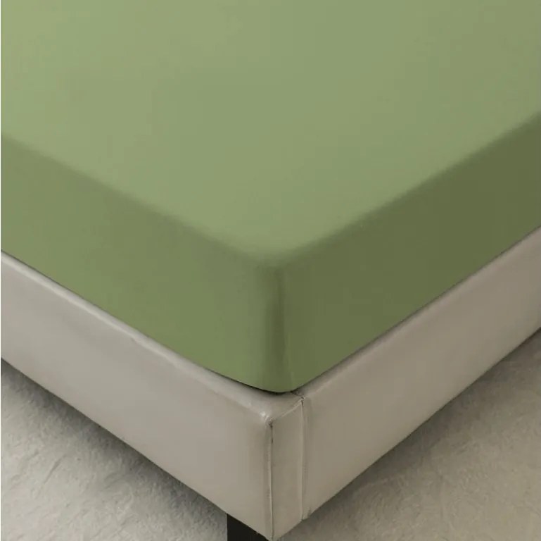 Cearsaf din microfibra MICROVELLE verde olive 90x200 cm