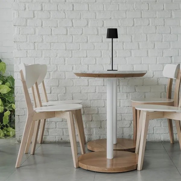 Lampă solară LED de masă, magnetică, 5W, 5V, 3000-6000K, 3600 mAh, IP65, negru