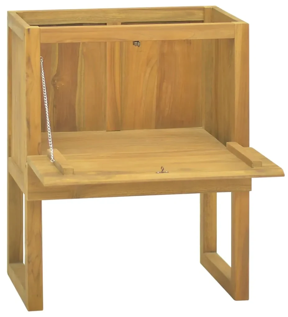 338247 vidaXL Dulap de baie, 60x45x75 cm, lemn masiv de tec