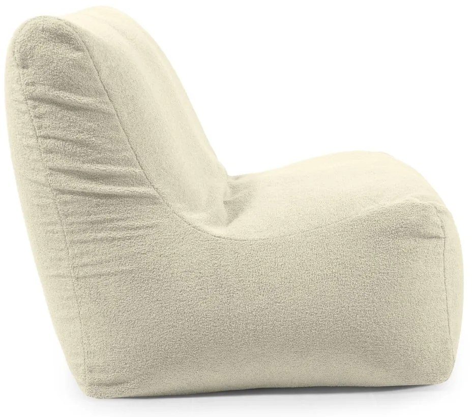 Fotoliu bean bag maro cu tapițerie din țesătură bouclé Seat 100 Lounge – SLOWDOWN